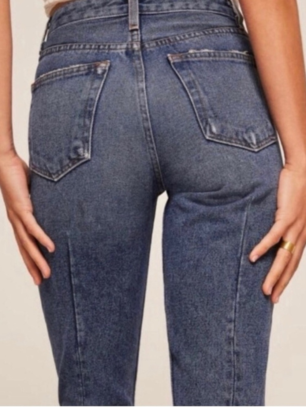 Reformation Skinny French Baltic Wash Blue Denim Jeans Size 29